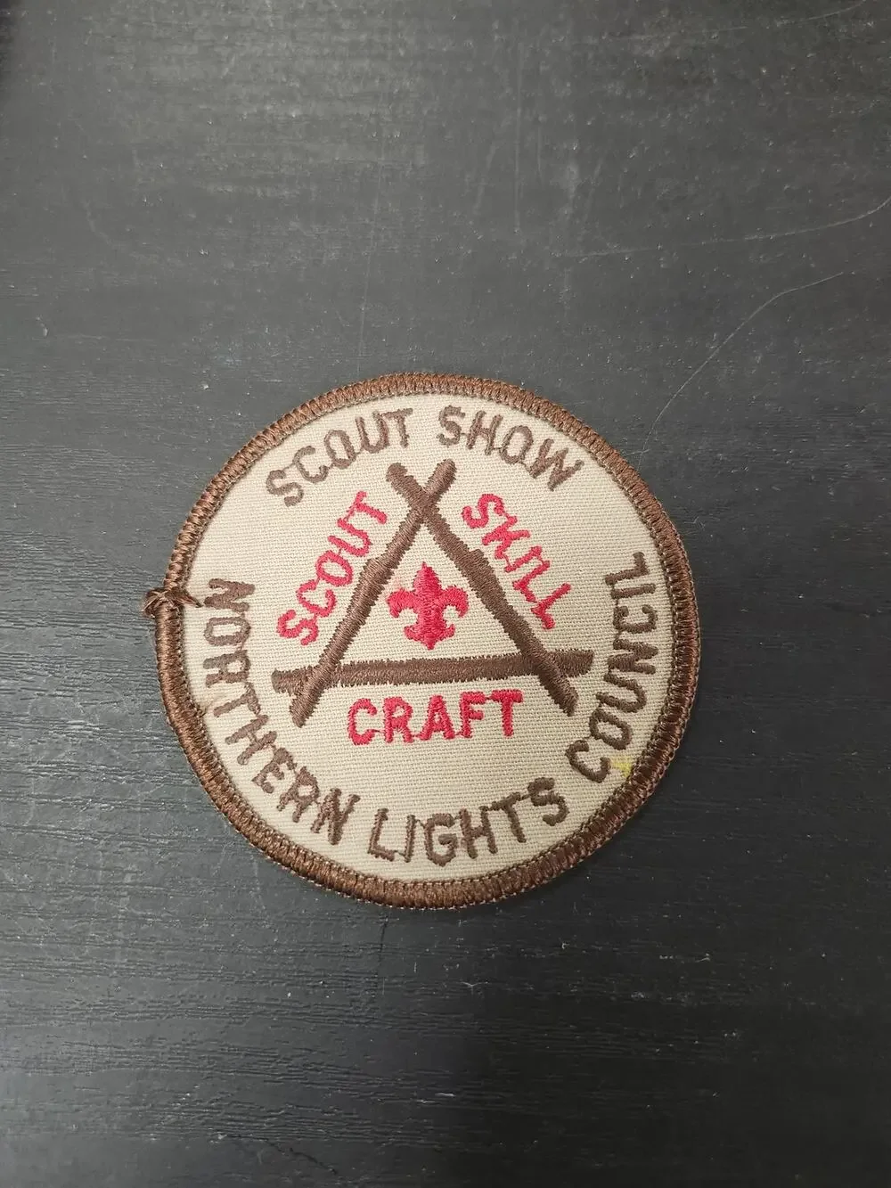 Vintage BSA Patch Northern Lights Council Scout Show Skills Craft Triangle Retro